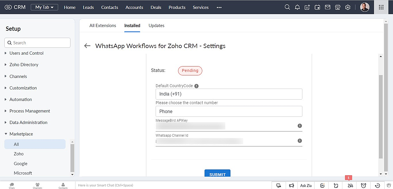 WhatsApp Workflows for Zoho CRM