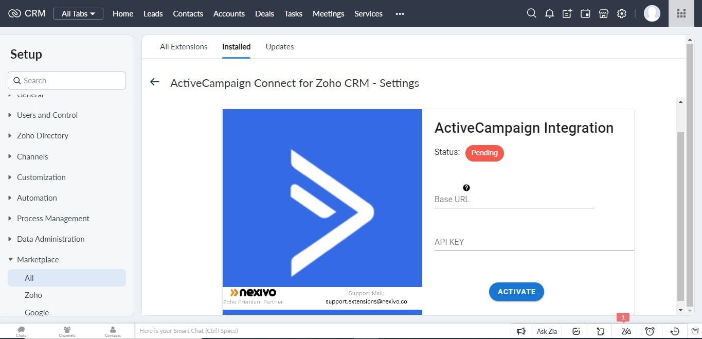 ActiveCampaign integration for Zoho CRM